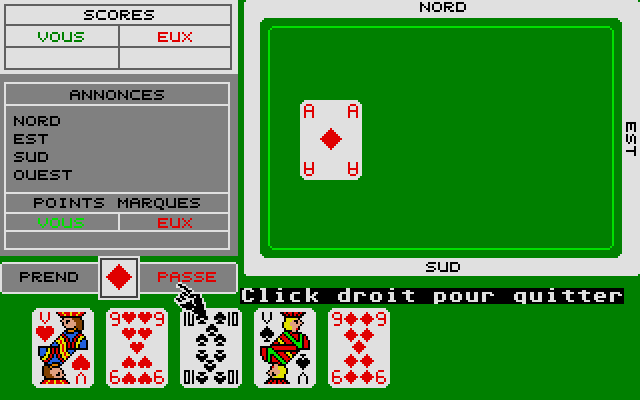 Belotte atari screenshot